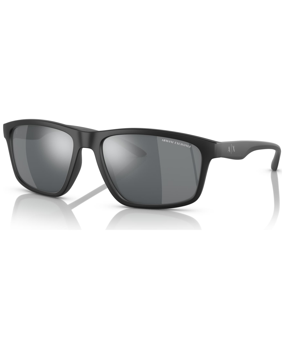Ax Armani Exchange Men's Low Bridge Fit Sunglasses, Ax4122sf59-z In Matte Black