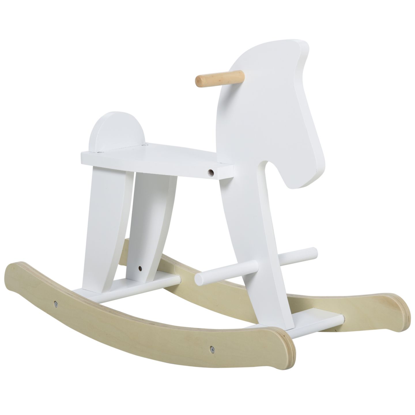 Детская игрушка Qaba Wooden Rocking Horse, 66 lb. Weight Capacity, Ages 1-3 — фото 1