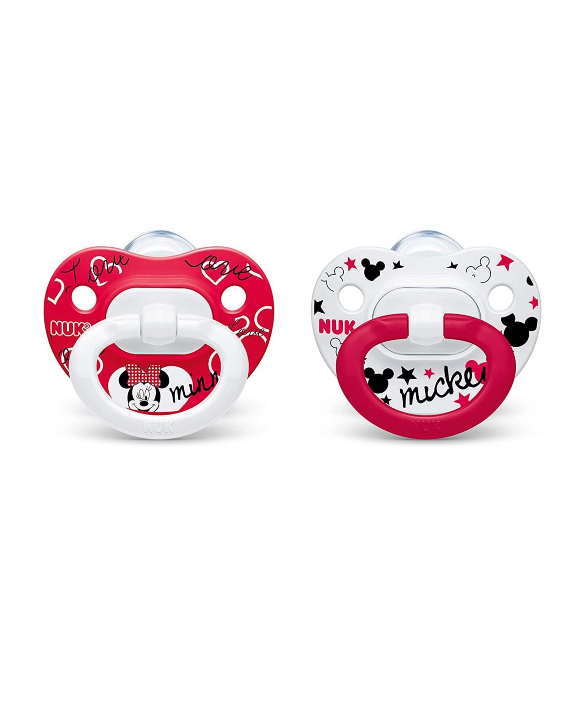 Nuk Babies' Disney Minnie Mouse Orthodontic Pacifiers, 2 Pack In Assorted Pre Pack