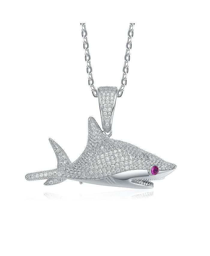 Genevive silver hotsell cz necklace