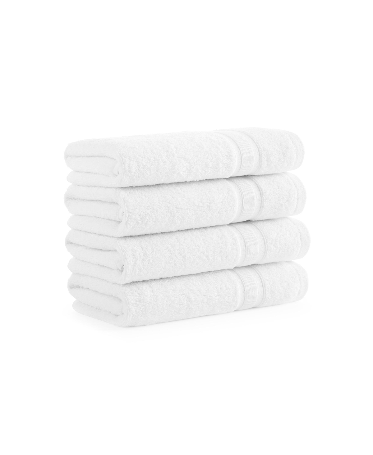 ASTON AND ARDEN AEGEAN ECO-FRIENDLY RECYCLED TURKISH HAND TOWELS (4 PACK), 18X30, 600 GSM, SOLID COLOR WITH WEFT WOV