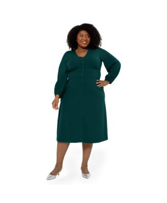 Plus size fit fashion and flare midi dress