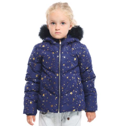 Куртка Rokka&Rolla Heavyweight Puffer Jacket Bubble Coat для девочек, цвет: Золотой