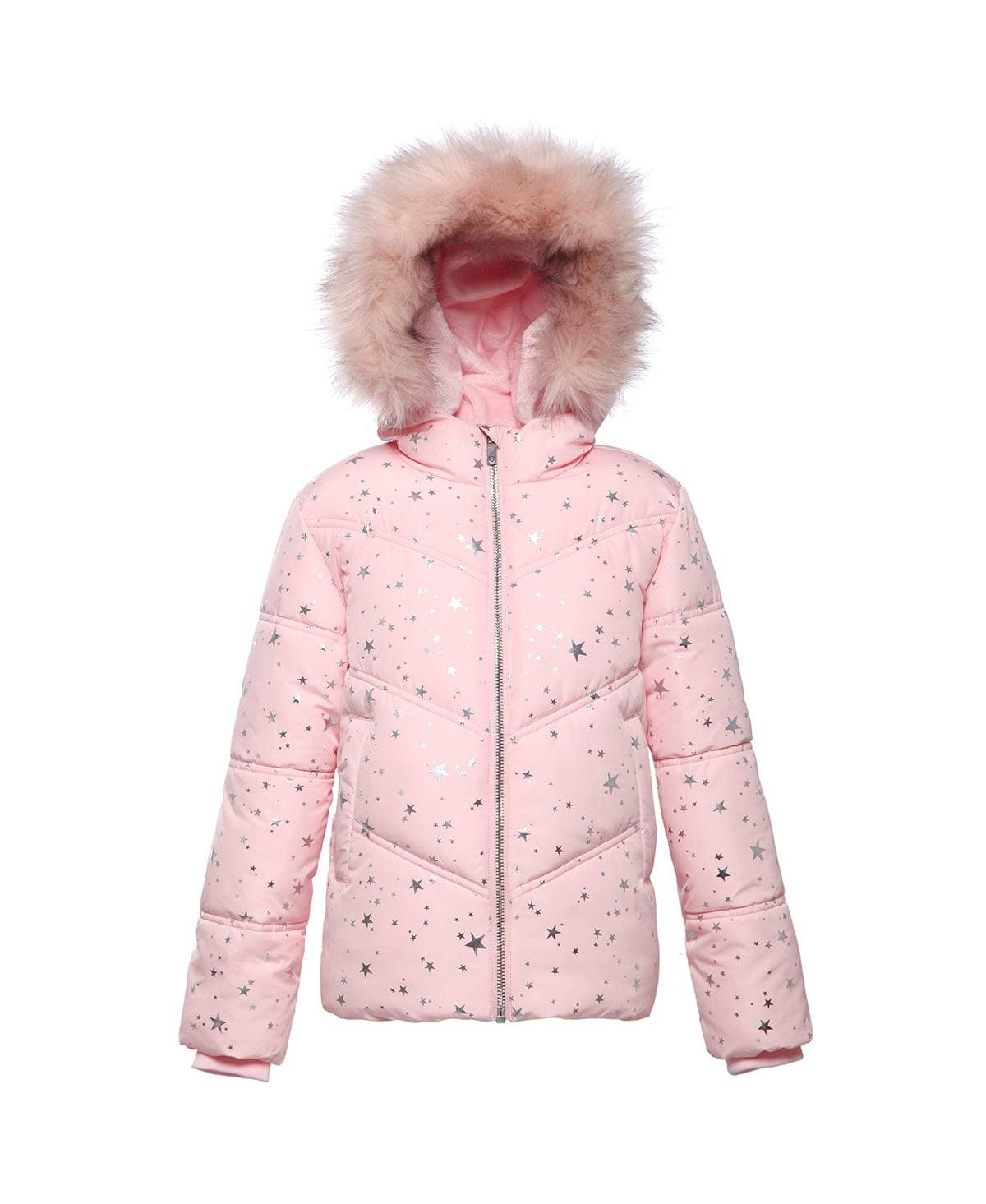 Little and Big Girls' Heavyweight Puffer Jacket Bubble Coat - Gradient Ombre