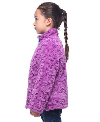 Girls Reversible Sherpa Fleece Puffer Jacket
