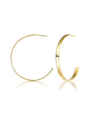 14K Gold Plated Open Hoop Earrings