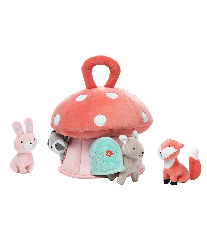 Lambs & Ivy Interactive Plush Mushroom House with Stuffed Animal Toys