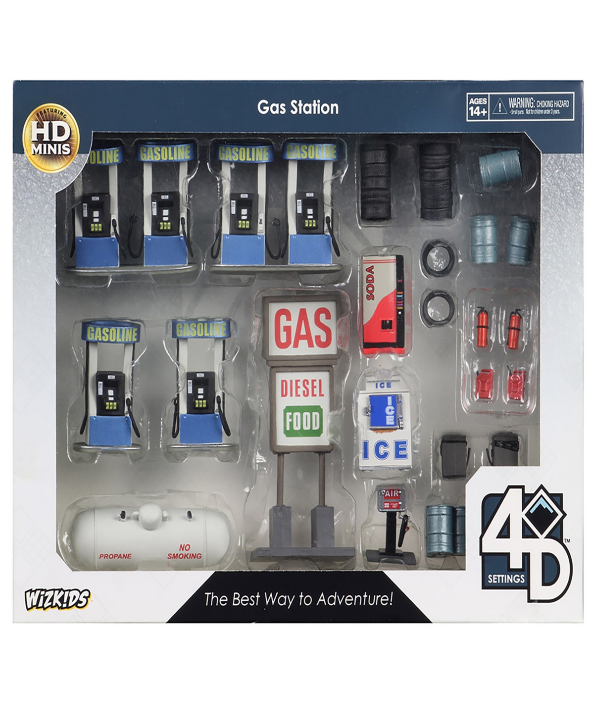 Wizkids Games 4 Dimensional Setting Gas Station Accessory Tabletop Role Playing Game 24 Piece Set In Multi