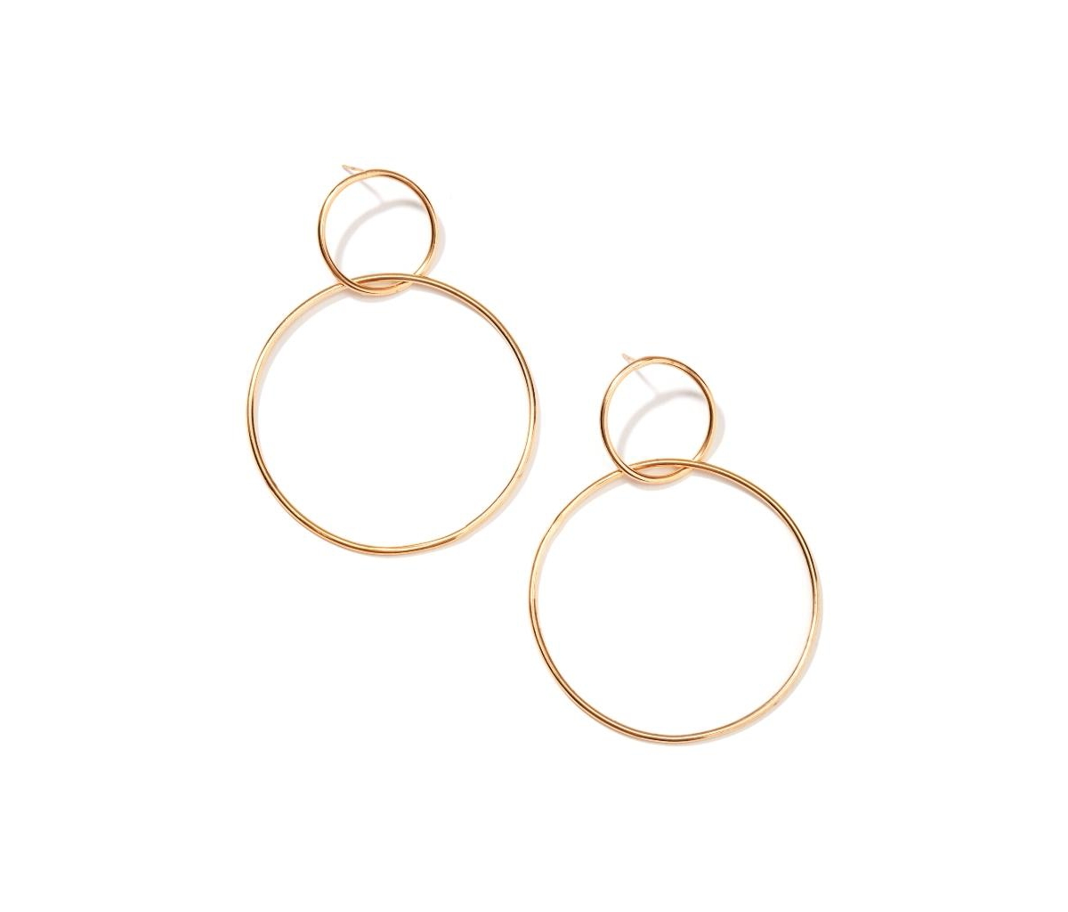 Bold Link Hoop Earrings - Gold Plated