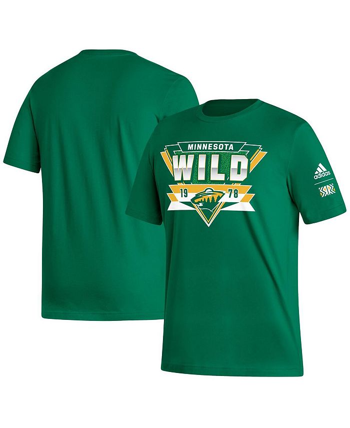 Adidas Men's Kelly Green Minnesota Wild Reverse Retro 2.0 Fresh Playmaker T- shirt