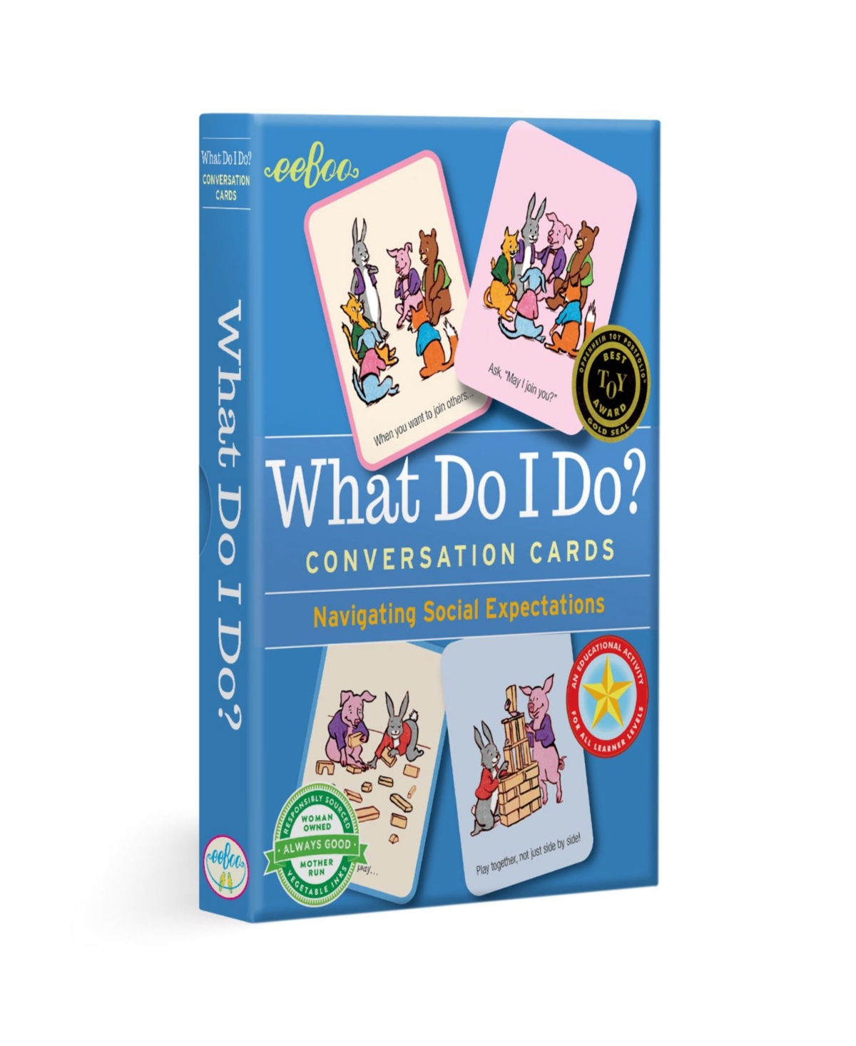 Eeboo Kids' What Do I Do Conversation Flashcards 48 Piece Set In Multi