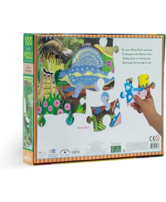Eeboo Land of Dinosaurs 100 Piece Puzzle Set