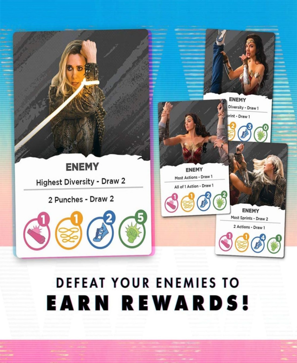 Cryptozoic Wonder Woman 1984 Card Game Be The Super Hero And Save The Most Civilians To Win In Multi