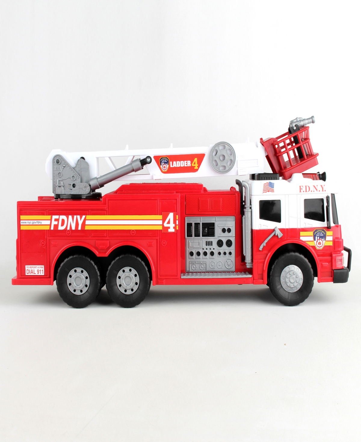 Shop Fdny Ladder Fire Truck Lights Sound Daron Worldwide, 24" In Multi