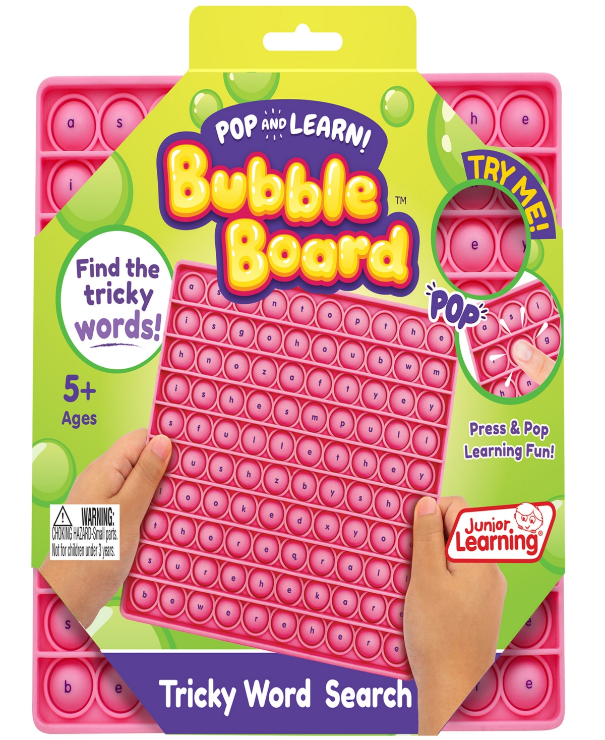 Pop Learn Bubble Board Kids' Tricky Word Search Bubble Board In Multi