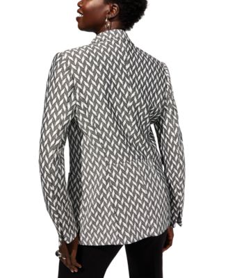 Anne Klein Women's Chevron Knit Faux-Double-Breasted Jacket