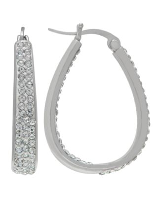 Women's Color Crystal Hoop Earrings
