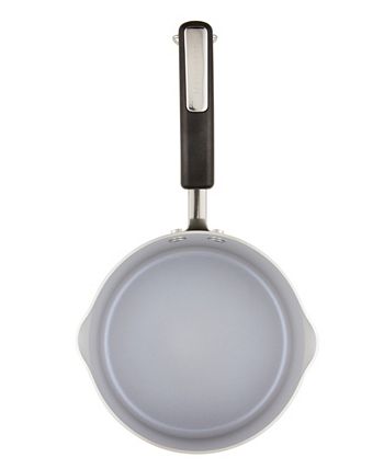 Farberware Ceramic Nonstick Straining 3 Quart Saucepan with Lid - Gray