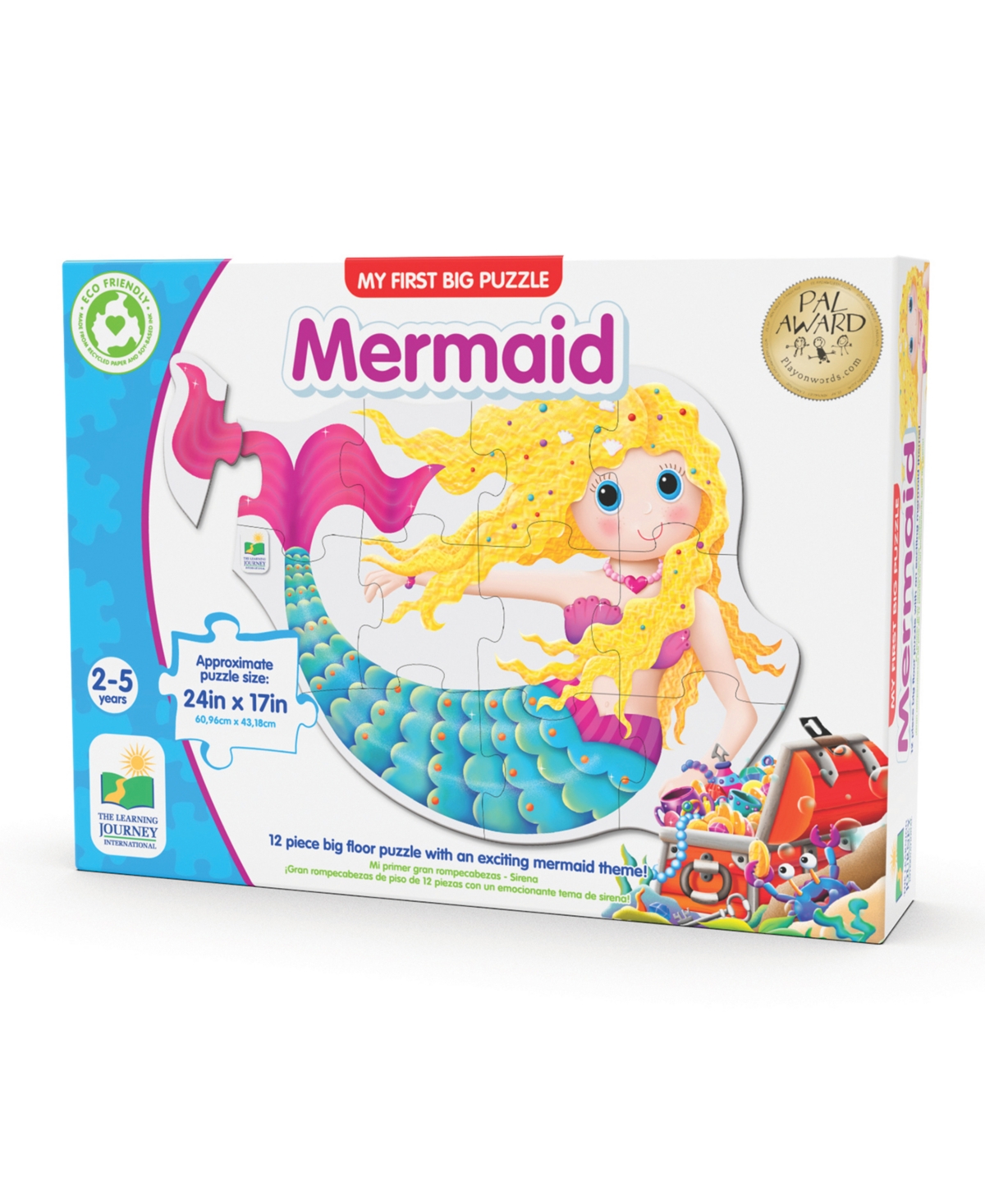 The Learning Journey Babies' My First Big Floor Mermaid 12 Piece Puzzle Set In Multi Colored