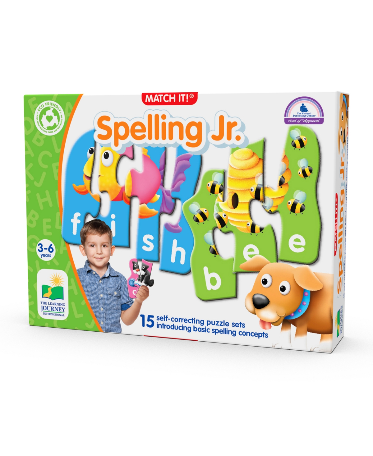 The Learning Journey Babies' Match It Spelling Set Of 15 Puzzle Pairs In Multi Colored