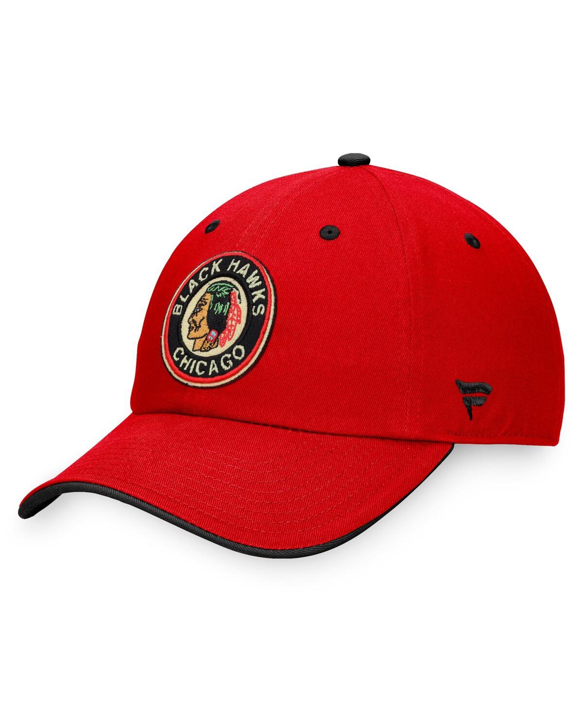 Fanatics Men's  Red Chicago Blackhawks Original Six Adjustable Hat In Red
