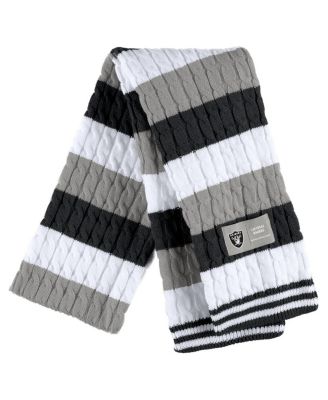 Women's Las Vegas Raiders Striped Scarf and Gloves Set