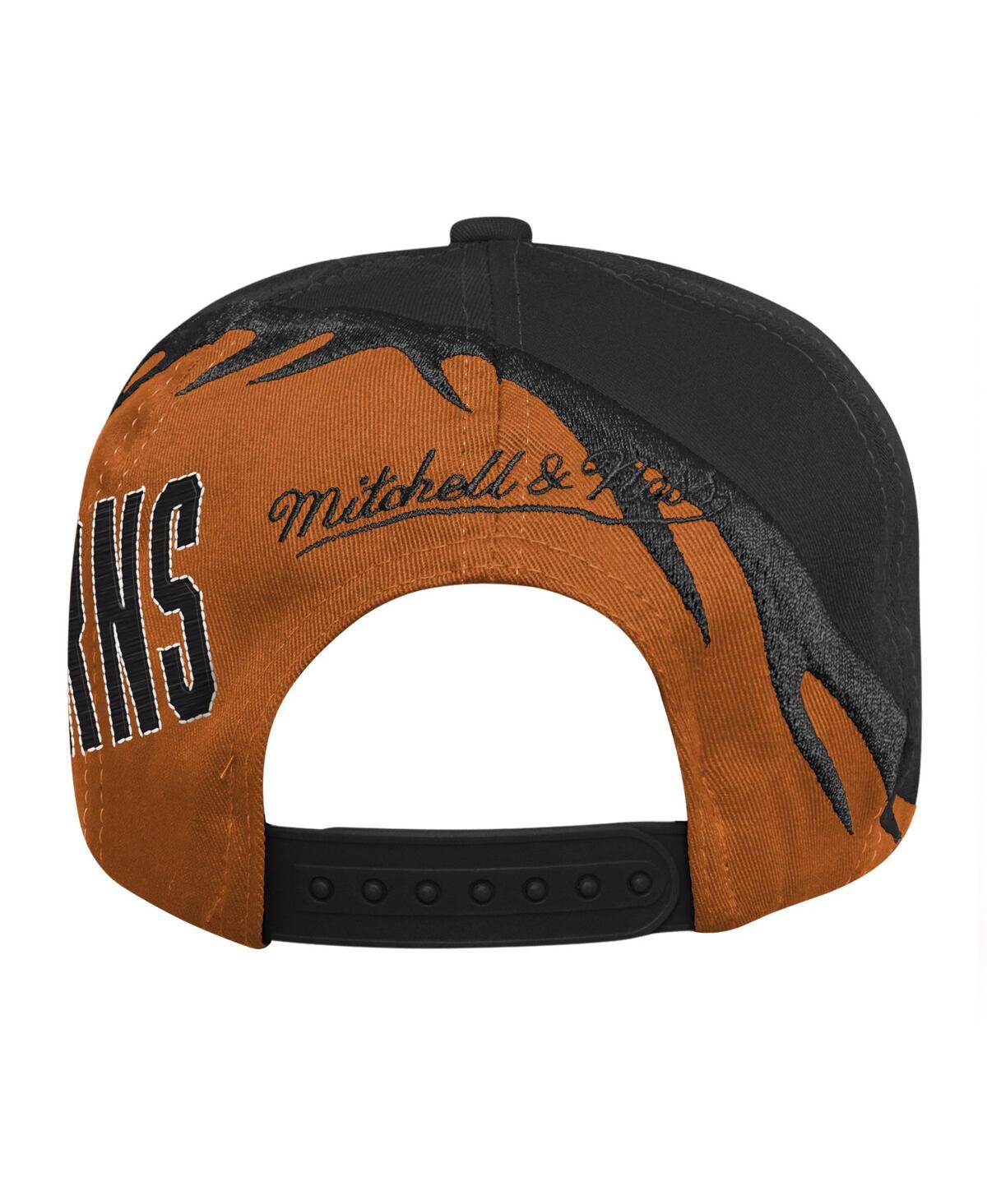 Shop Mitchell & Ness Big Boys  Orange And Black Texas Longhorns Spiral Snapback Hat In Orange,black