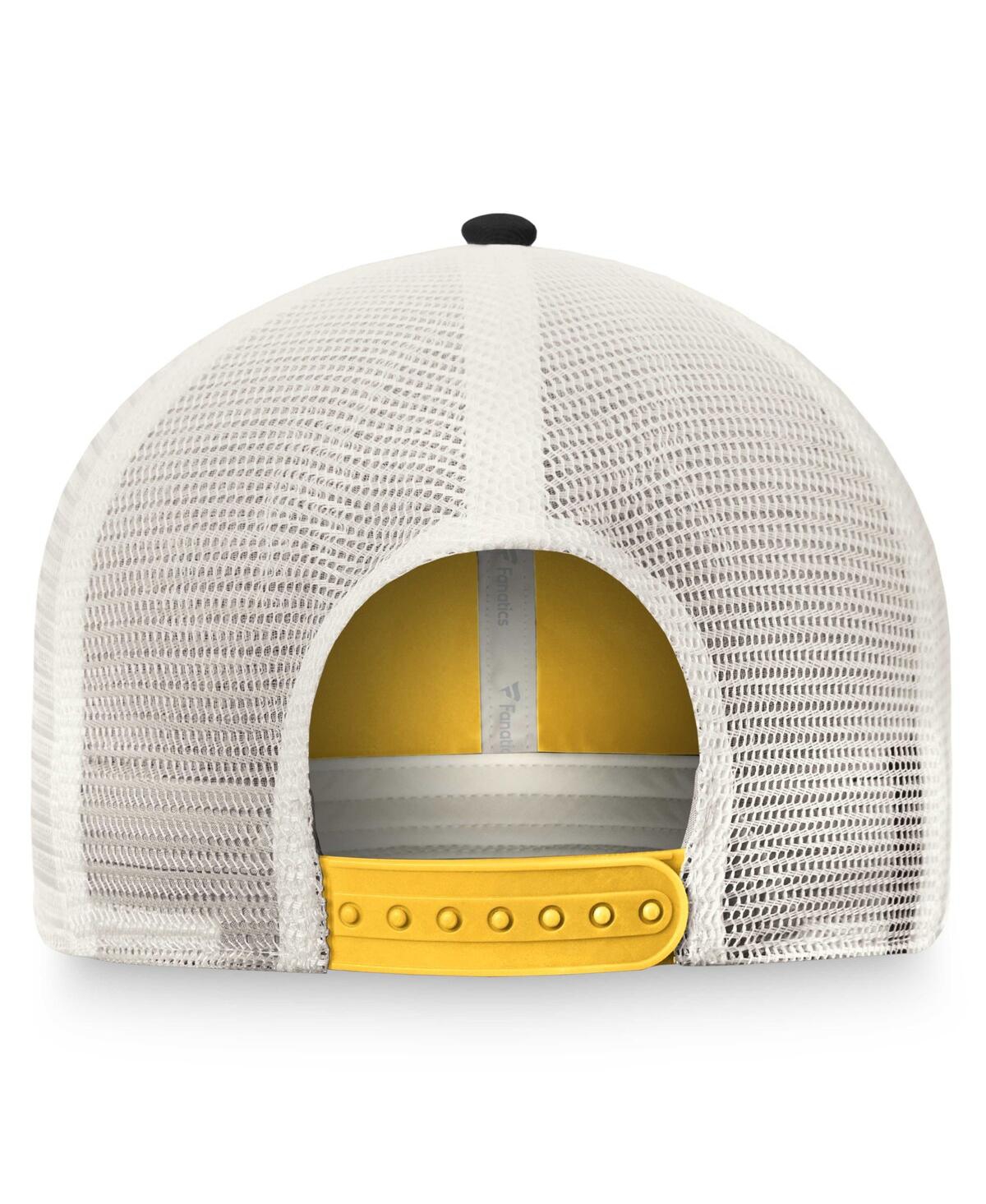 Fanatics Men's  Gold, Black Boston Bruins True Classic Retro Trucker Snapback Hat In Gold,black