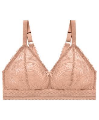 Plus Size Full Figure Bramour Gramercy Luxe Lace Wireless Bralette 7012