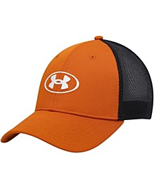 Men's Orange, Black Blitzing Trucker Snapback Hat
