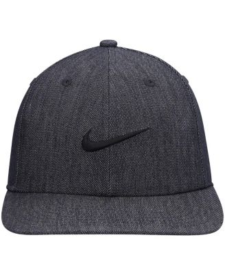 Men's Skateboard Heathered Black Faux Denim Snapback Hat