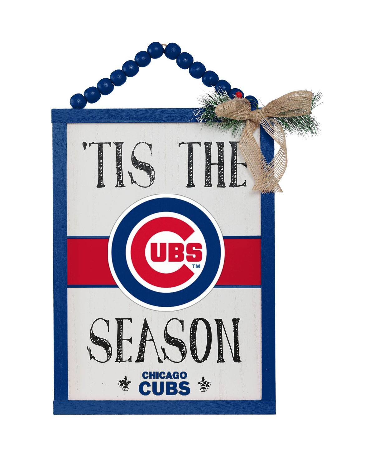 Shop Foco Chicago Cubs 'tis The Season Sign In Blue