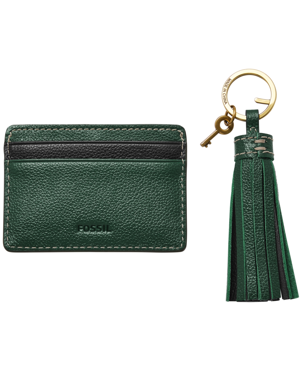 Fossil leather key fob outlet