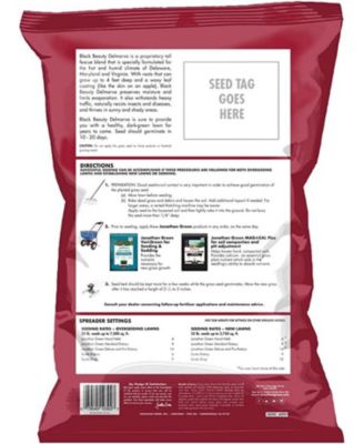 Black Beauty Delmarva Mix Grass Seed, 25 Lb
