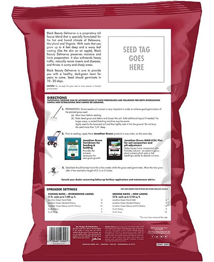 Jonathan Green Black Beauty Delmarva Mix Grass Seed, 25 Lb Macy's