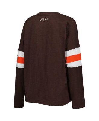 Women's Brown Cleveland Browns Justine Long Sleeve Tunic T-shirt