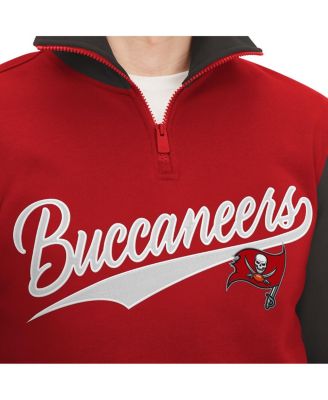 Men's Red, Pewter Tampa Bay Buccaneers Aiden Quarter-Zip Top