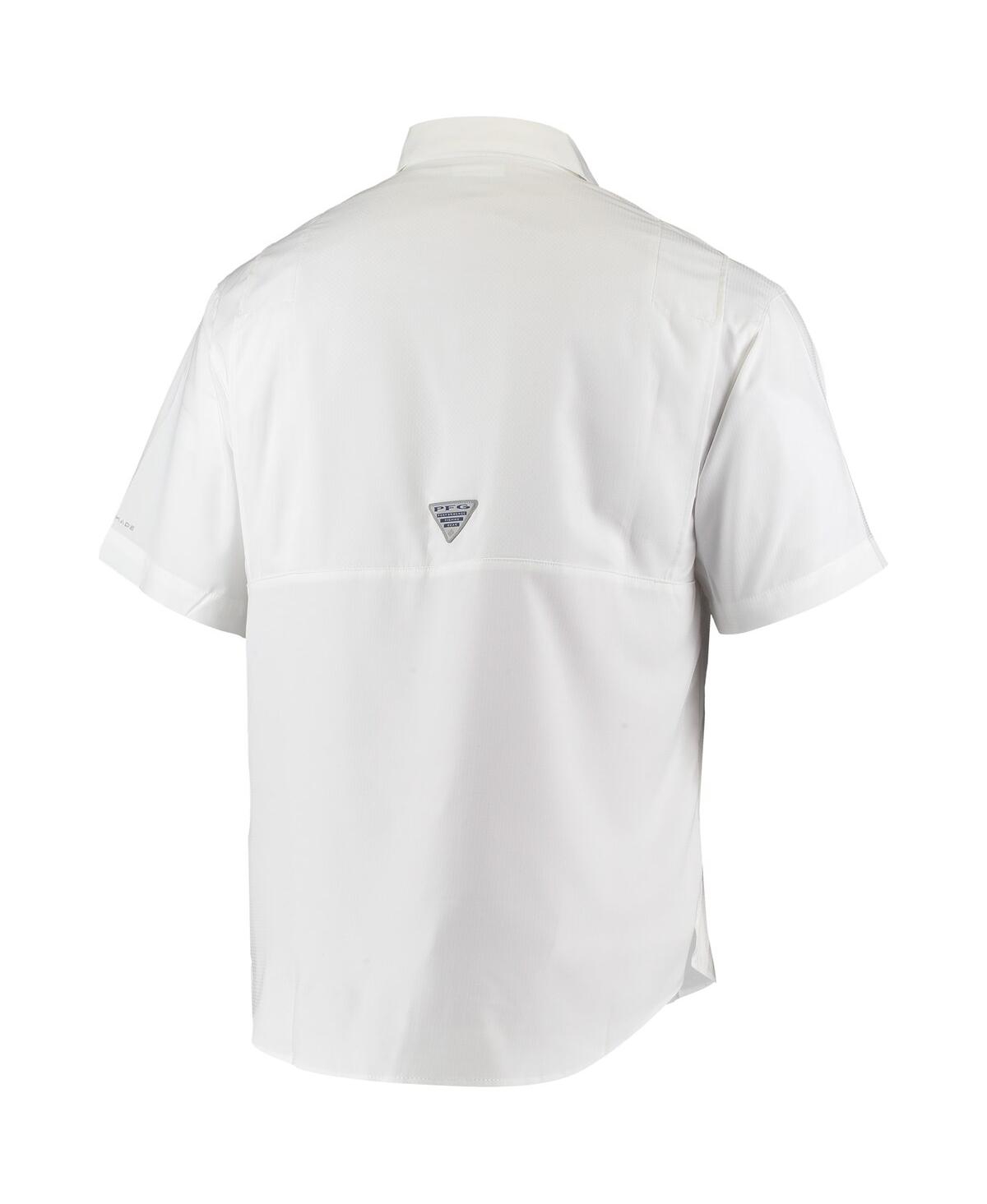 Shop Columbia Men's  Pfg White Florida Gators Tamiami Omni-shade Button-down Shirt