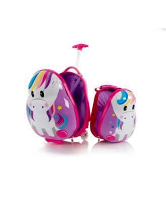 Travel Tots 2 Piece Unicorn Lightweight Kids Luggage and Backpack Set