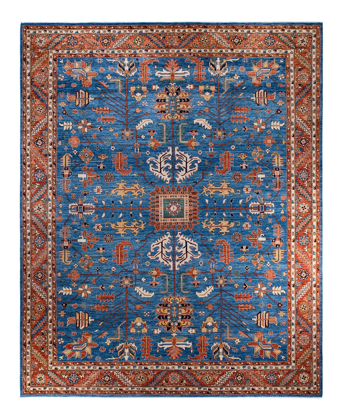 Adorn Hand Woven Rugs Serapi M1973 11'10" X 14'8" Area Rug In Mist