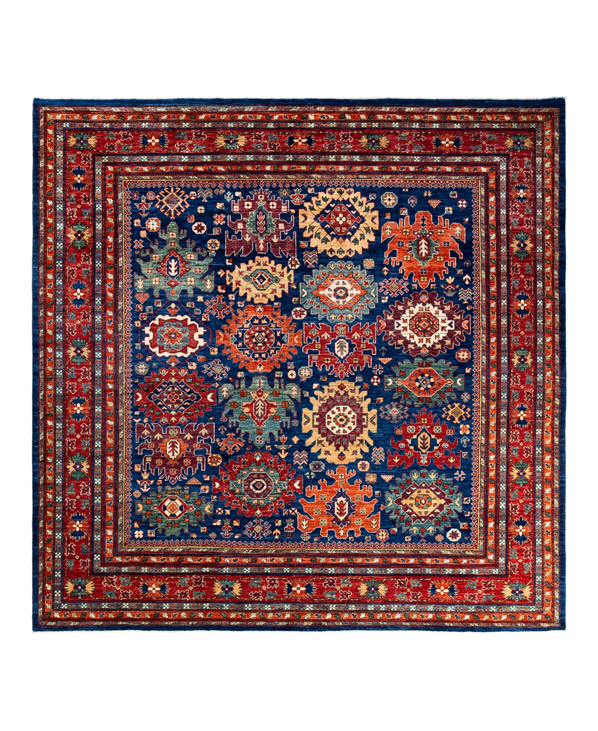 Adorn Hand Woven Rugs Serapi M1973 9'8" X 9'9" Area Rug In Blue