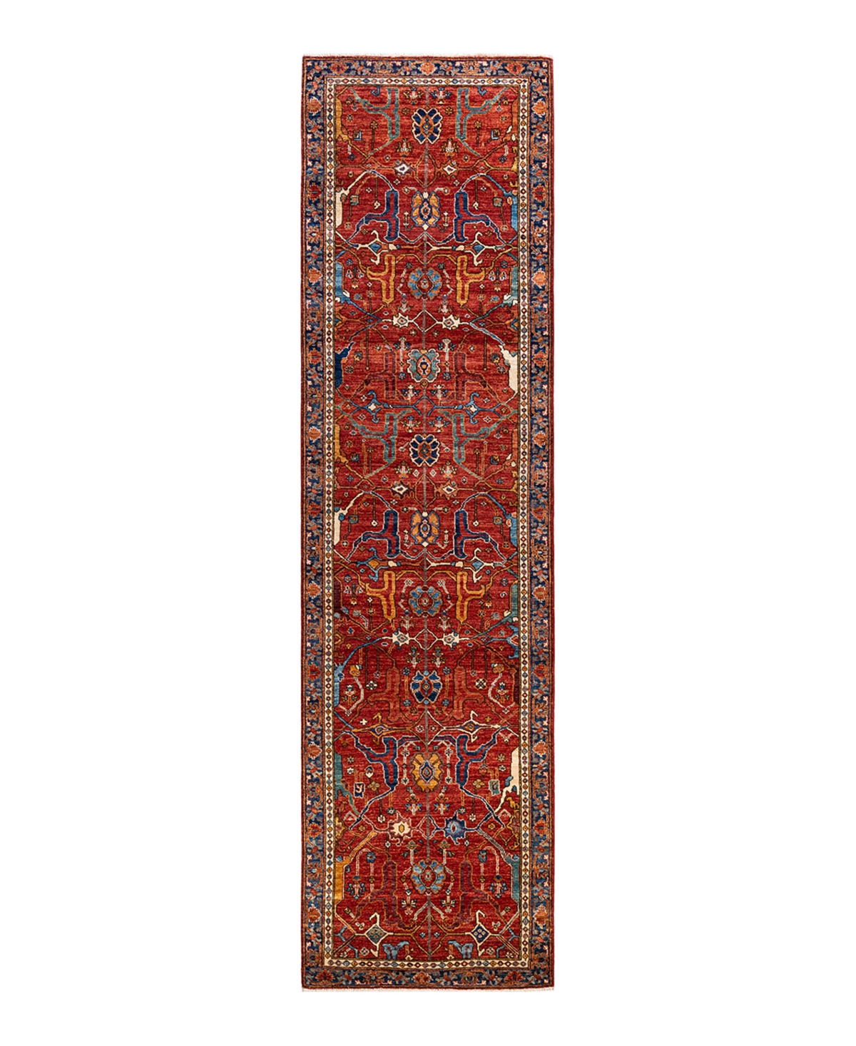 Adorn Hand Woven Rugs Serapi M1973 3' x 11'8in Runner Area Rug - Orange