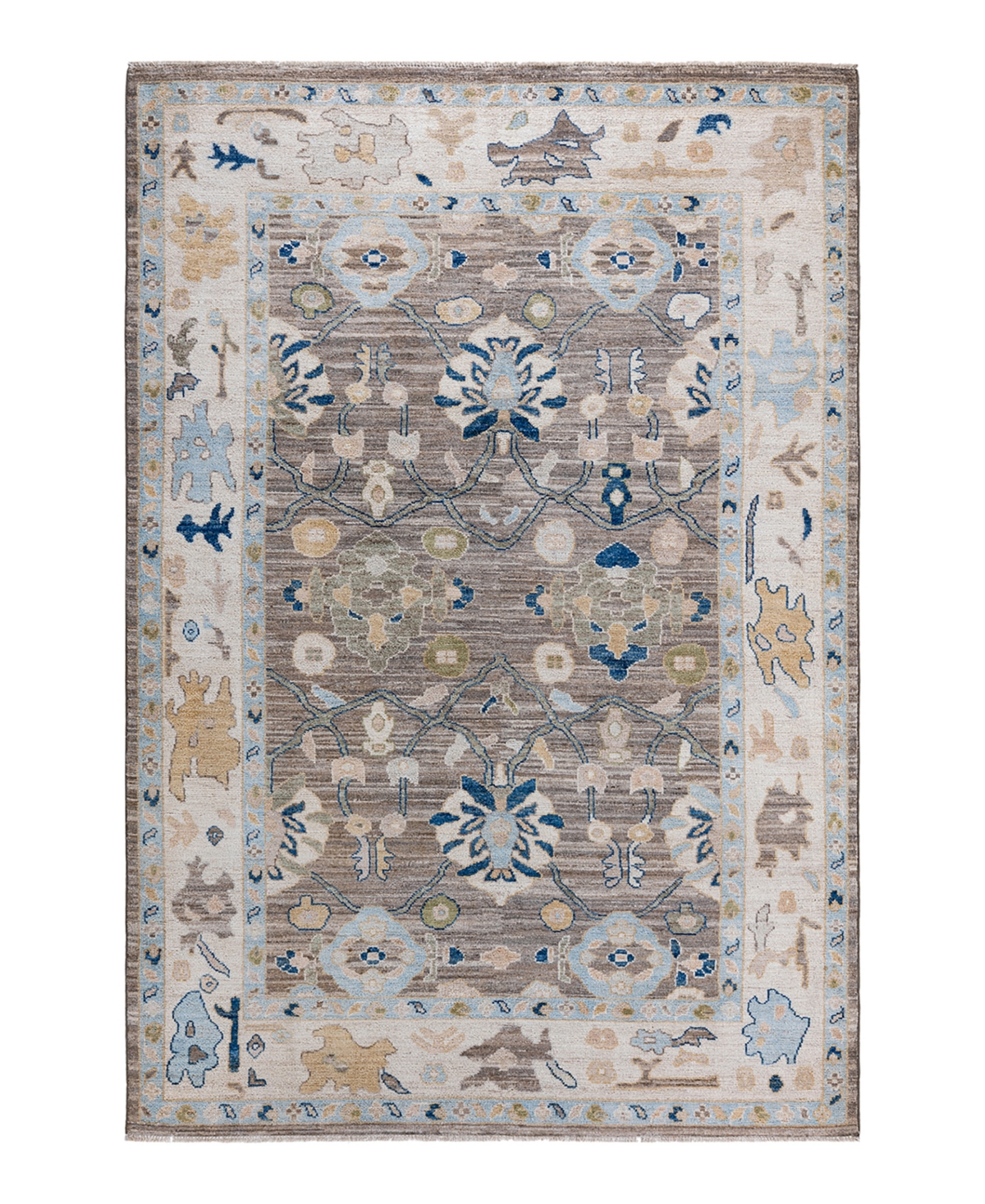 Adorn Hand Woven Rugs Oushak M1973 6'1in x 8'10in Area Rug - Brown