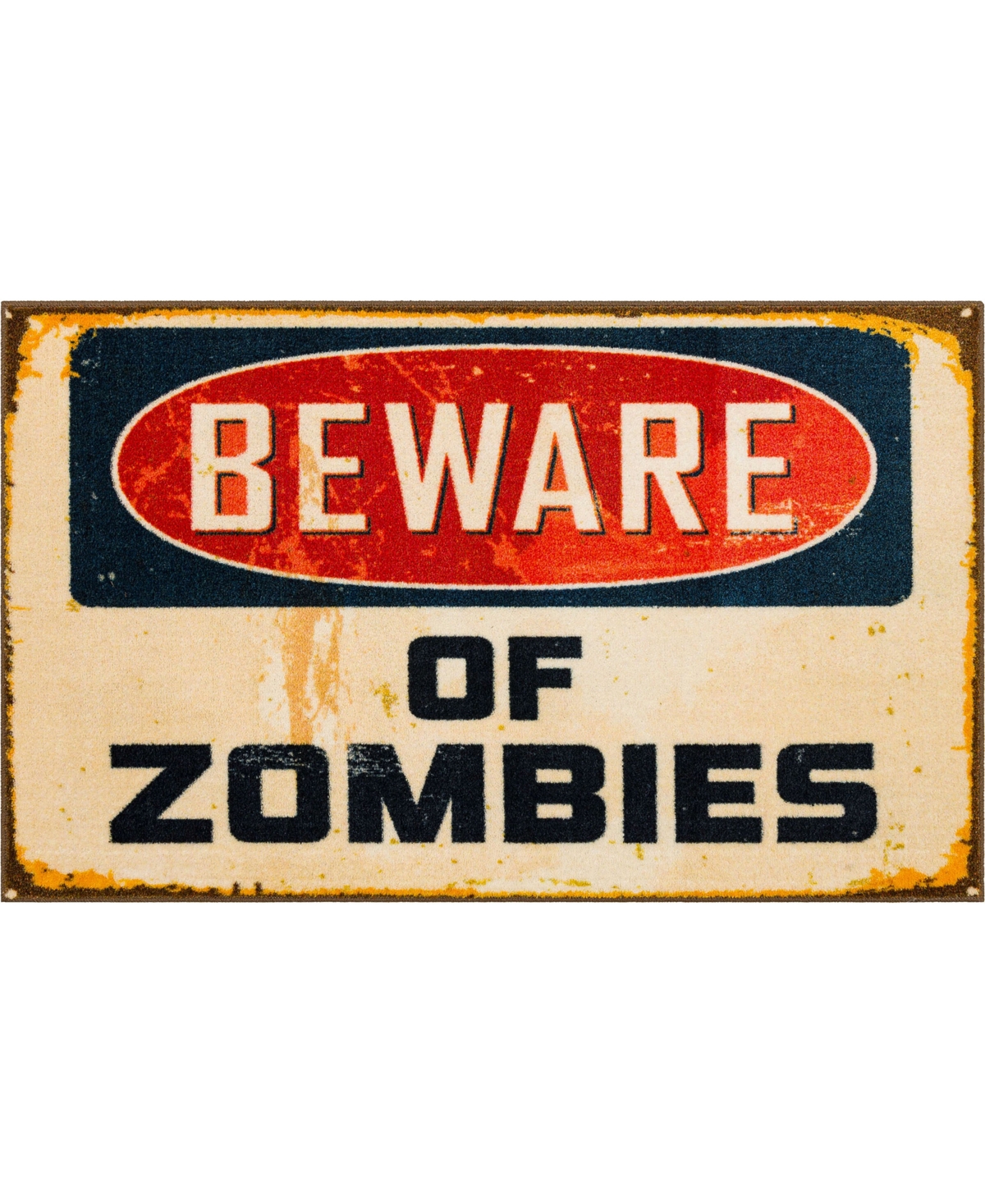 Mohawk Prismatic Beware Of Zombies 2'6" X 4'2" Area Rug In Ivory