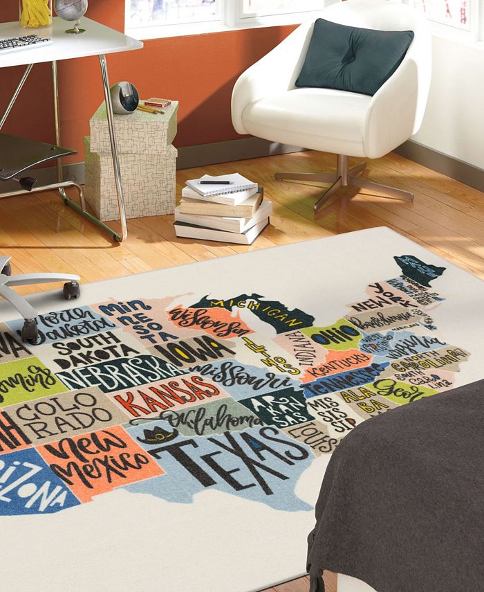 Mohawk Prismatic States Map Kids Rug 8' x 10' Area Rug Macy's