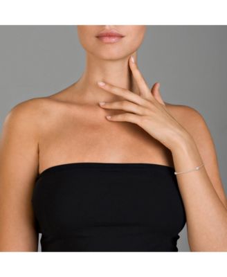 Sterling Silver Cubic Zirconia Extendable Anklet Yard Band