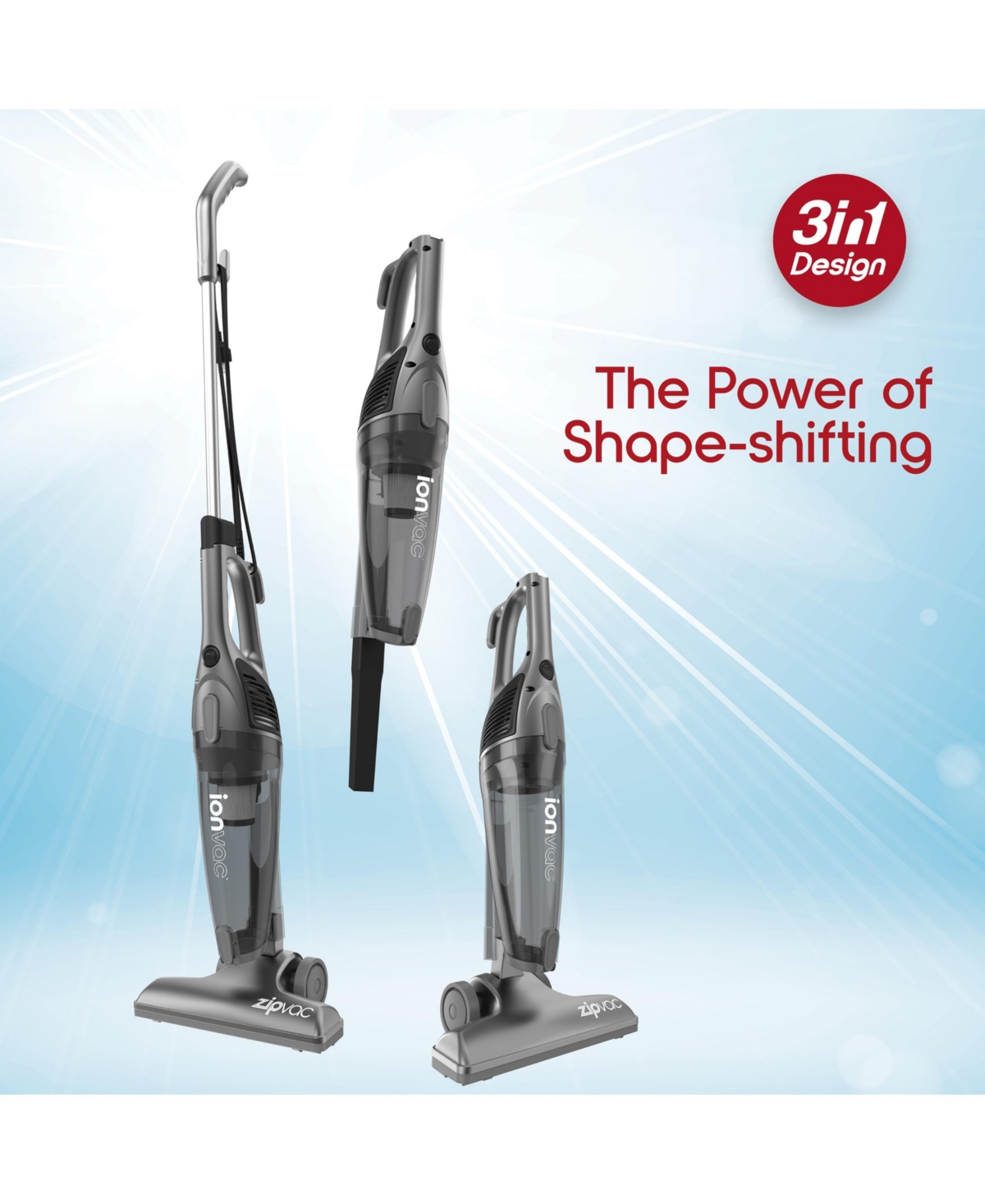 Tzumi Ionvac Zipvac, 3-in-1 Corded Upright/handheld Floor And Carpet Vacuum Cleaner In Teal