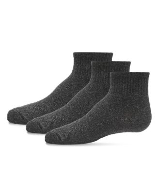 Girls 3 Pairs Unisex Mid Cut Cotton Blend Socks