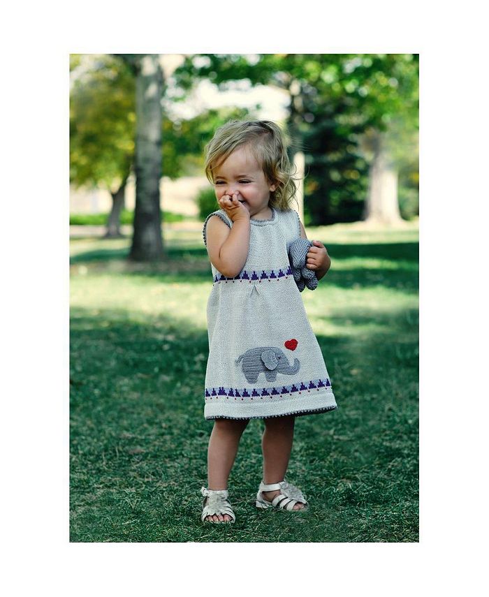 Melange Collection Baby Girl Knit Elephant Heart Dress Macy's