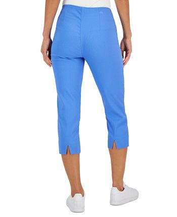 Charter Club Women's Jacquard Pull-On Capris Pants, Created for Macy's ...
